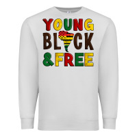 Dove Grey young black and free Premium Sweatshirt - Artiststas