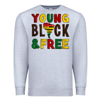 Heather Grey young black and free Premium Sweatshirt - Artiststas