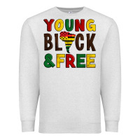 Oatmeal Heather young black and free Premium Sweatshirt - Artiststas
