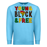Ocean Blue young black and free Premium Sweatshirt - Artiststas