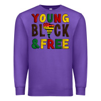 Purple young black and free Premium Sweatshirt - Artiststas