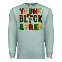Seafoam young black and free Premium Sweatshirt - Artiststas