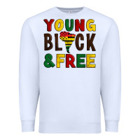 White young black and free Premium Sweatshirt - Artiststas