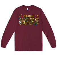 Burgundy army wife western Long Sleeve Tee - texasbilliewilder