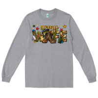 Heather Grey army wife western Long Sleeve Tee - texasbilliewilder