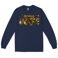 Navy army wife western Long Sleeve Tee - texasbilliewilder