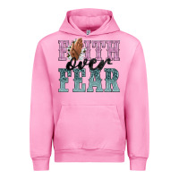 Fuchsia Pink faith over fear Urban Hoodie - NancyCooperArtShop