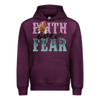 Mauve Wine faith over fear Urban Hoodie - NancyCooperArtShop