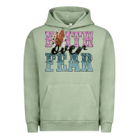 Pigment Oil Green faith over fear Urban Hoodie - NancyCooperArtShop