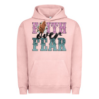 Pigment Salmon faith over fear Urban Hoodie - NancyCooperArtShop