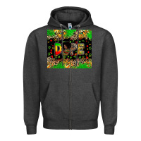 Charcoal Heather dope juneteenth Zipper Hoodie - Zillion Design Studio