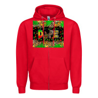 Red dope juneteenth Zipper Hoodie - Zillion Design Studio