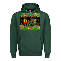 Sports Green dope juneteenth Zipper Hoodie - Zillion Design Studio
