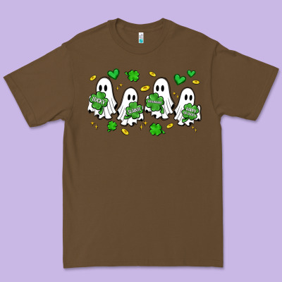 Clover Ghostie St.patrick's Day Premium Tee Designed By Artiststas