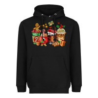 Black christmas cookie coffee cups Heavyweight Hoodie - AdoDesignShop