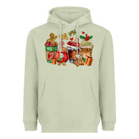 Matcha christmas cookie coffee cups Heavyweight Hoodie - AdoDesignShop