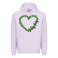 Lilac shamrock heart felling lucky Premium Hoodie - MaliasSmallBusiness