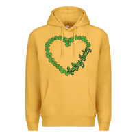 Mustard shamrock heart felling lucky Premium Hoodie - MaliasSmallBusiness