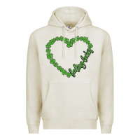 Oatmeal Heather shamrock heart felling lucky Premium Hoodie - MaliasSmallBusiness
