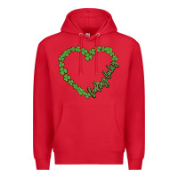 Red shamrock heart felling lucky Premium Hoodie - MaliasSmallBusiness