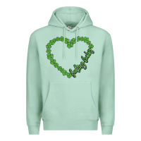 Seafoam shamrock heart felling lucky Premium Hoodie - MaliasSmallBusiness