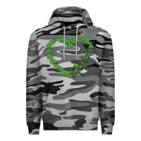 Slate Camo shamrock heart felling lucky Premium Hoodie - MaliasSmallBusiness