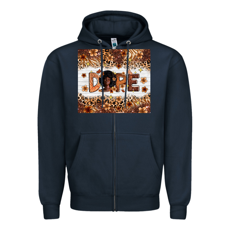 Dope Melanin Zipper Hoodie by Zillion Design Studio | Teevron