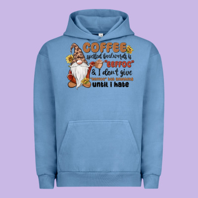 Coffee Spelled Backwards Is Eeffoc & I Don't Give Urban Hoodie Designed By Maliassmallbusiness