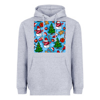 Heather Grey christmas trees and snow seamless pattern Heavyweight Hoodie - BundleAndBundleShop