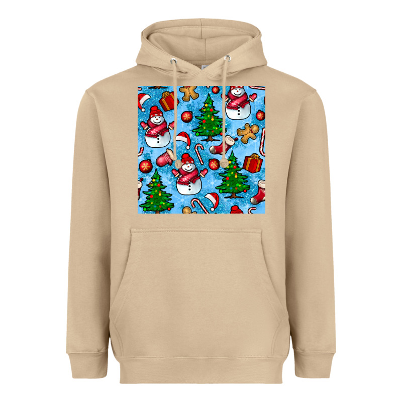 Christmas Trees And Snow Seamless Pattern Heavyweight Hoodie by BundleAndBundleShop | Teevron