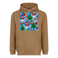 Toasted Coconut christmas trees and snow seamless pattern Heavyweight Hoodie - BundleAndBundleShop