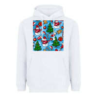 White christmas trees and snow seamless pattern Heavyweight Hoodie - BundleAndBundleShop