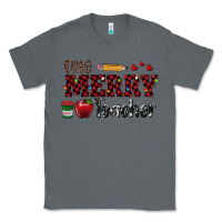 Charcoal Heather one merry teacher Classic Tee - RanaPortraitStore