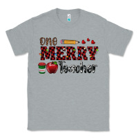 Heather Grey one merry teacher Classic Tee - RanaPortraitStore