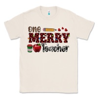 Natural one merry teacher Classic Tee - RanaPortraitStore