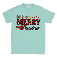 Seafoam one merry teacher Classic Tee - RanaPortraitStore