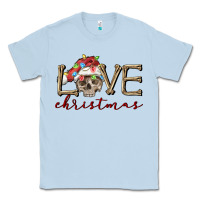 Dusty Blue skull love christmas Classic Tee - FaDigitalArtStudio