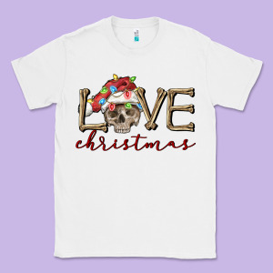 Skull Love Christmas Classic Tee Designed By Fadigitalartstudio