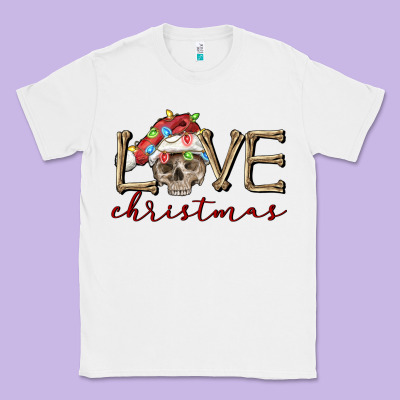 Skull Love Christmas Classic Tee Designed By Fadigitalartstudio