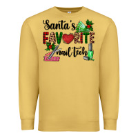 Antique Gold santa's favorite nail tech Premium Sweatshirt - AdoDesignShop