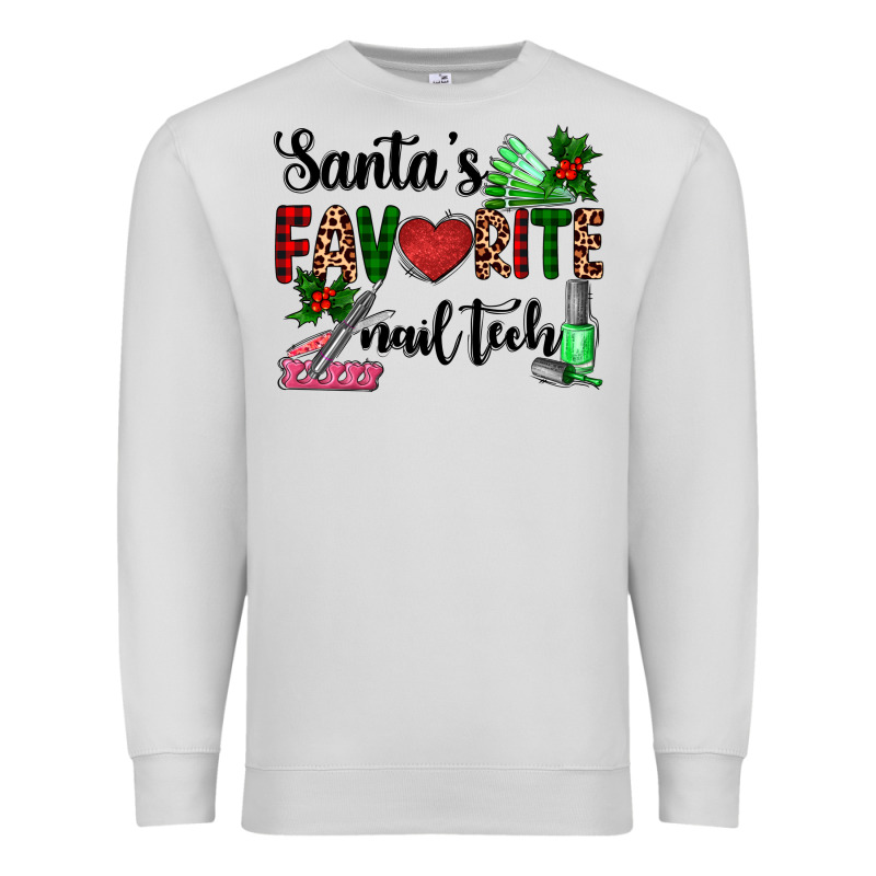 Santa's Favorite Nail Tech Premium Sweatshirt by AdoDesignShop | Teevron