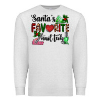 Oatmeal Heather santa's favorite nail tech Premium Sweatshirt - AdoDesignShop
