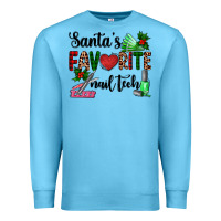 Ocean Blue santa's favorite nail tech Premium Sweatshirt - AdoDesignShop