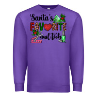 Purple santa's favorite nail tech Premium Sweatshirt - AdoDesignShop