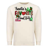 Sandshell santa's favorite nail tech Premium Sweatshirt - AdoDesignShop