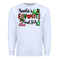 White santa's favorite nail tech Premium Sweatshirt - AdoDesignShop