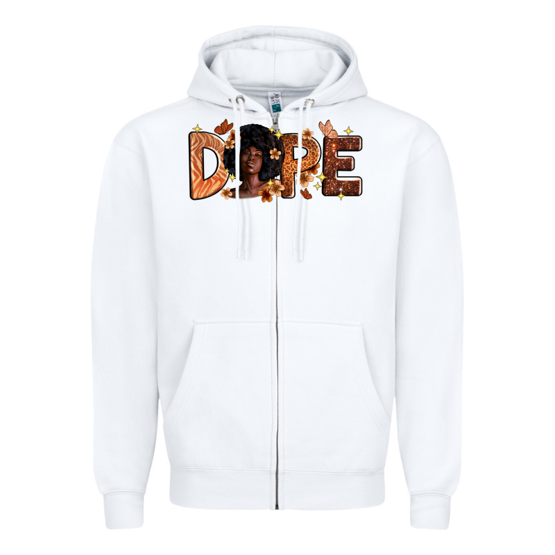 Dope Melanin Zipper Hoodie by Zillion Design Studio | Teevron