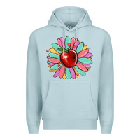 Blue Mist teacher apple Premium Hoodie - MaliasSmallBusiness