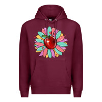 Burgundy teacher apple Premium Hoodie - MaliasSmallBusiness