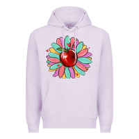Lilac teacher apple Premium Hoodie - MaliasSmallBusiness